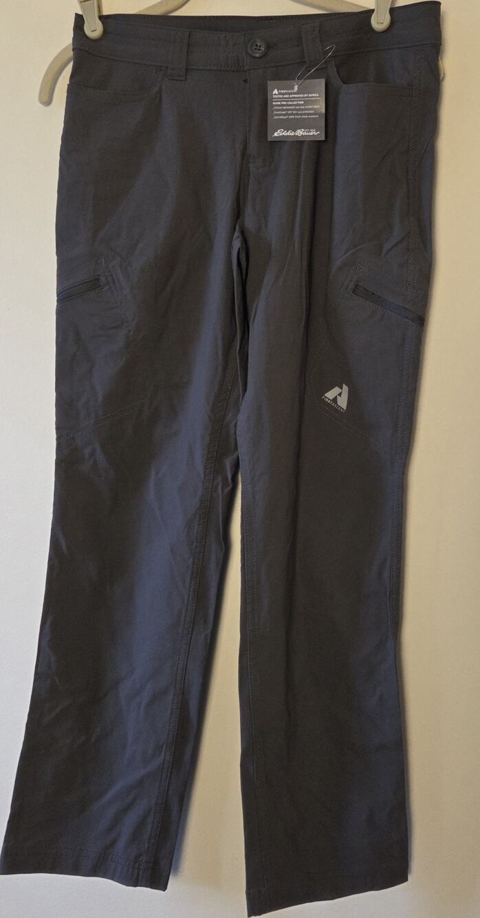 Eddie Bauer Women Guide Pro Pants Size P 4 Dark Smoke Grey Hiking First Ascent